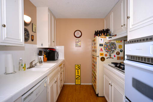 Ocean View Townhomes two bedroom one bathroom galley style kitchen