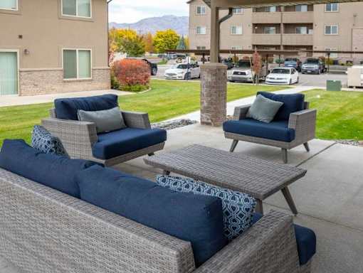 Logan Gateway outdoor seating