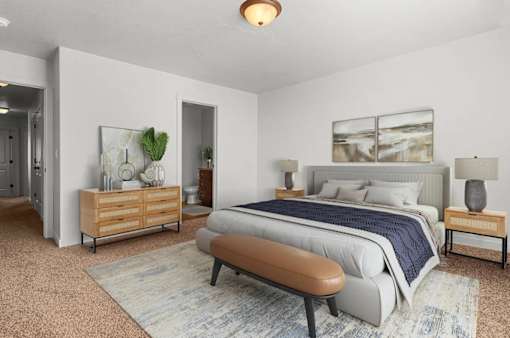 Logan Gateway staged bedroom