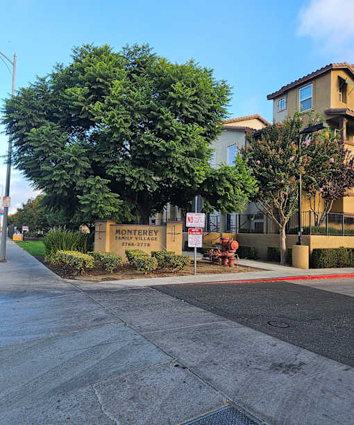 Monterey Family Apartments sign