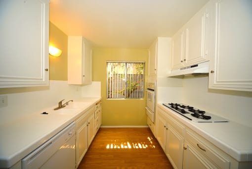 Ocean View Townhomes galley style kitchen