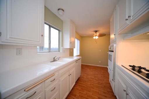Ocean View Townhomes galley style kitchen