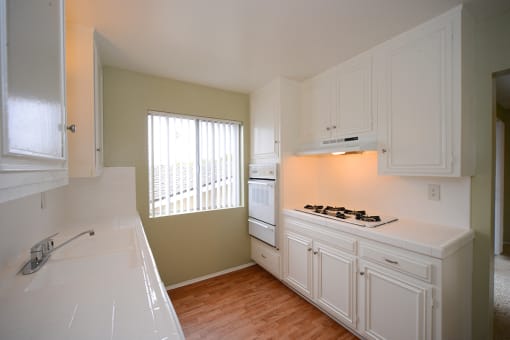 Ocean View Townhomes kitchen area with window
