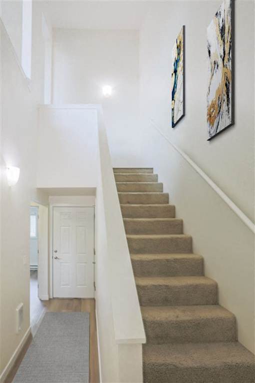 Larkspur West Linn Staged Hallway with Staircase