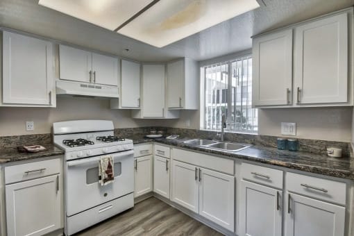 Park Tower kitchen with cabinets