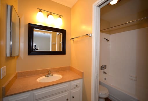 Ponderosa Apartments bathroom vanity