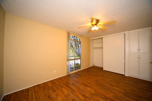 Ponderosa Apartments unfurnished bedroom with closet