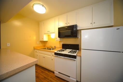 Ponderosa Apartments kitchen area with appliances