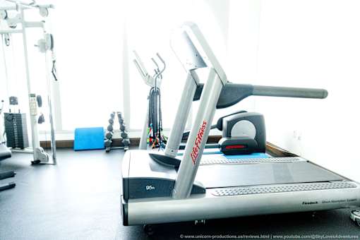Horizons at Calabasas gym with a treadmill and other exercise equipment.