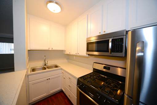 University Gardens kitchen with appliances