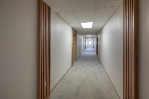 Wakea Garden Apartments interior hallway and doors