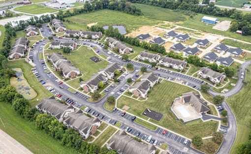 Bird's eye view of residential area at The Westcott, Evansville, IN, 47715