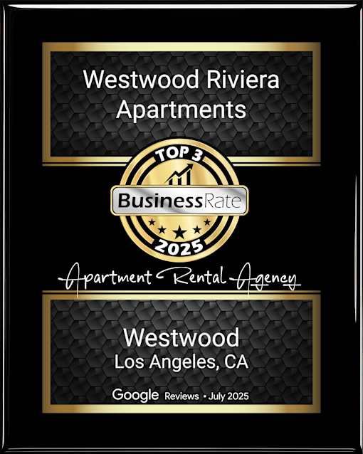 2025 award badge for Westwood Riviera Apartments. at Westwood Riviera Apartments, Los Angeles, CA, 90024