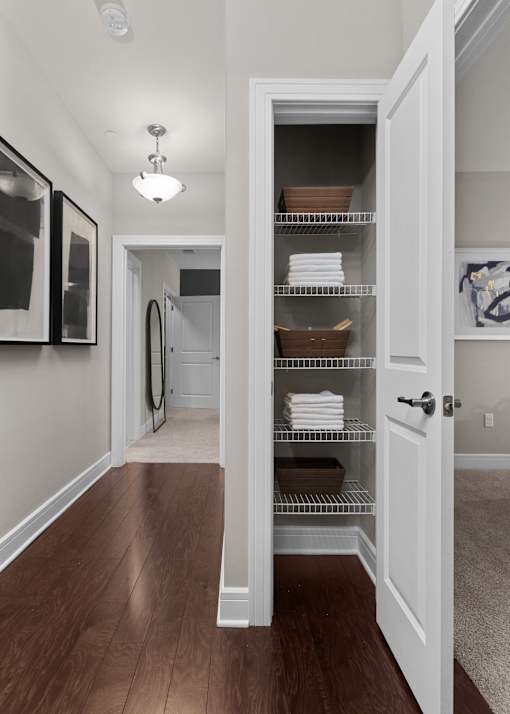 Closet View at Merion at Cross Keys Apartments, Williamstown, California