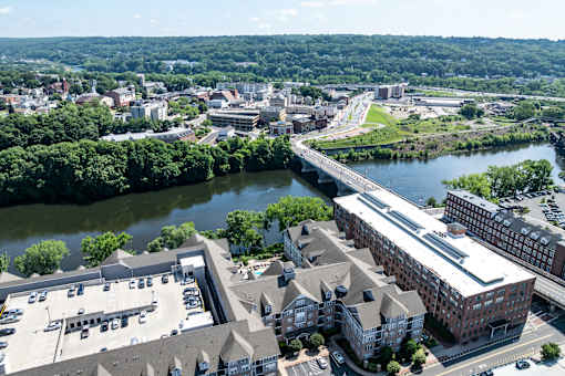 Aerial View at Merion Riverwalk Apartment Homes, Shelton, 06484