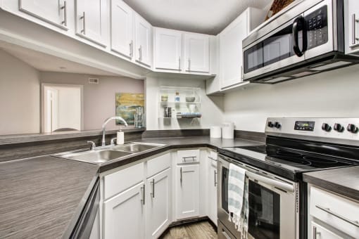 Fully Furnished Kitchen at Timberwalk at Mandarin Apartment Homes, Jacksonville, Florida