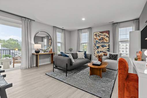 Spacious Living Room at Merion Marlton Apartment Homes, Marlton, 08053