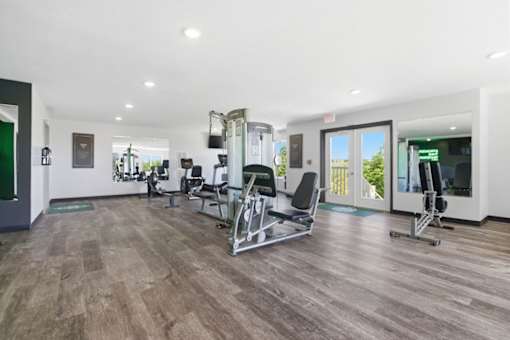 Spacious state of the art gym with lots of equipment