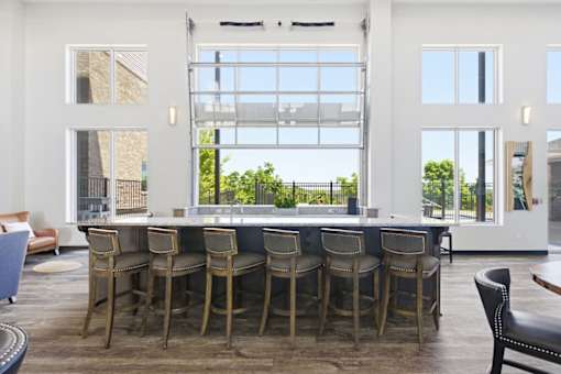 Modern kitchen in clubhouse