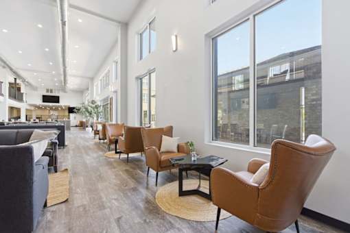 Cozy seating area in the clubhouse