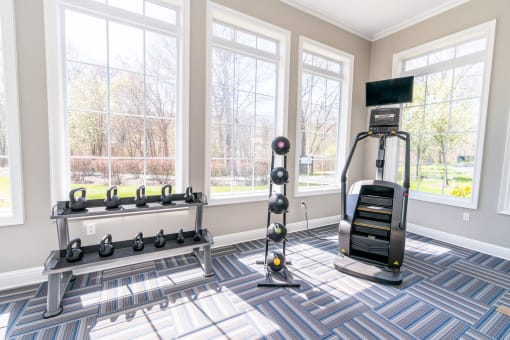 the gym at The Ledges Apartment Homes, Groton, CT, 06340
