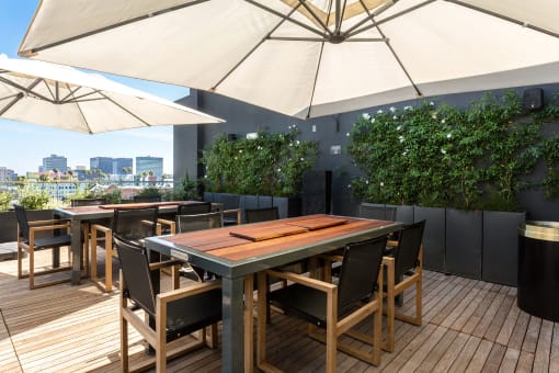 Rooftop Patio at Mariposa on 3rd, Los Angeles, CA, 90004