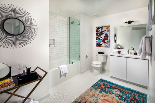 Luxurious Bathroom at Mariposa on 3rd, Los Angeles, California