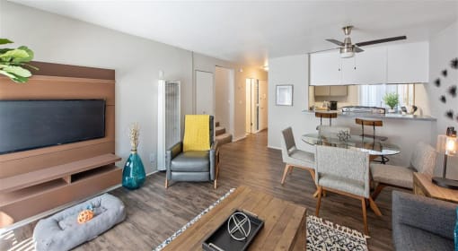 Living Room With TV at Via Oxnard, California, 93033