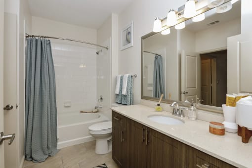 furnished bathroom in apartment home  at The Brookhaven Collection, Atlanta, GA