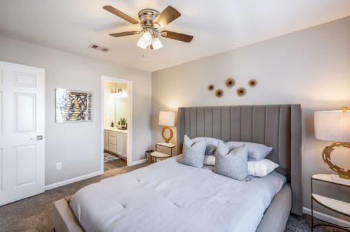 Bedroom with cozy bed at The Retreat of Maumelle, North Little Rock