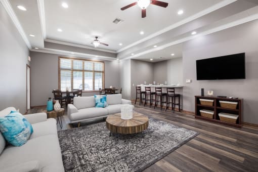 Clubhouse interior at Valley View Estates, Council Bluffs, IA