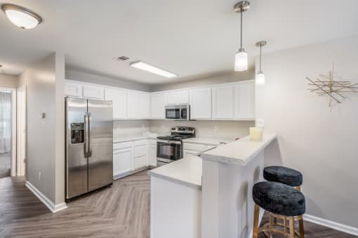 Kitchen interior at The Retreat of Maumelle, North Little Rock, AR