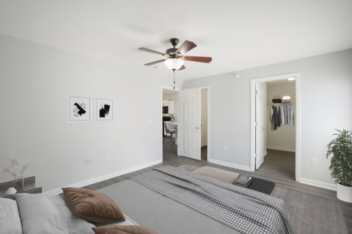 Bedroom with bed at Valley View Estates, Council Bluffs, Iowa