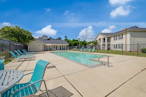 Exterior Pool at Bay Crossings  Apartments, Bay St. Louis, MS, 39520