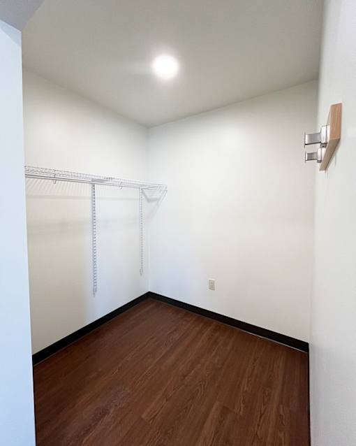 A white wall with a shelf and a light on it.