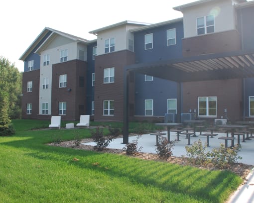 our apartments showcase an unique patio
