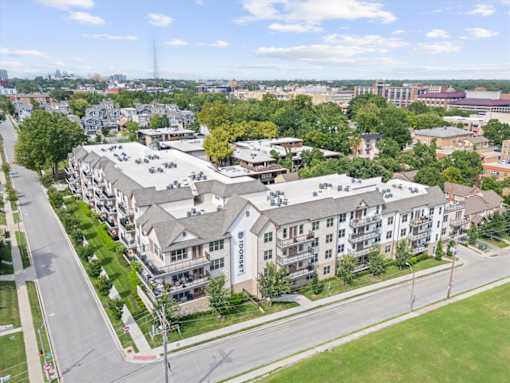 Aerial Building View at The Dorset, Kansas City, MO