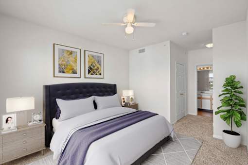 Primary Bedroom at Crescent Apartment Homes, Kansas, 66219