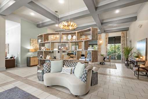 the lobby at Stonepost Crossing Apartments, Kansas, 66213