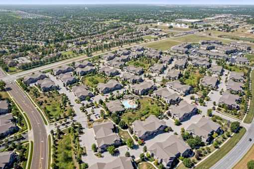 Aerial View at Stonepost Crossing Apartments, Overland Park, 66213
