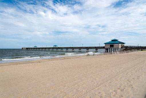 Buckroe Beach located next to Mill Creek Landing in Hampton, VA