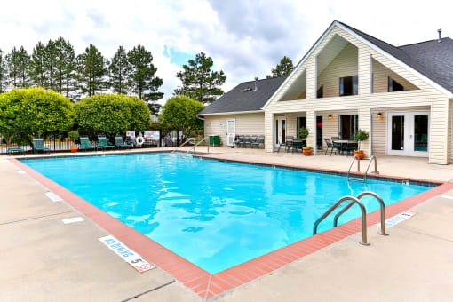 the swimming pool at our apartments