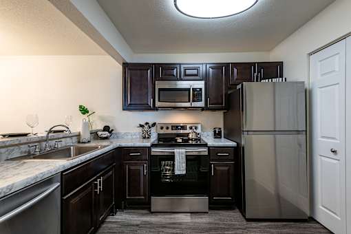Renovated kitchen at Shadowmoss Pointe in Charleston South Carolina