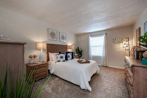 Bedroom in a 3 bedroom apartment at Mill Creek Landing in the Hampton Roads area of Virginia