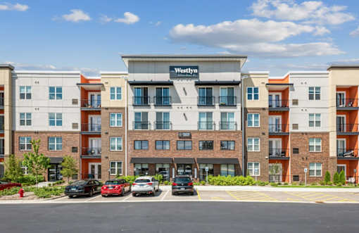 A multi-story building with the name Westlyn on the front.