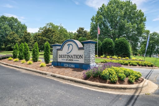 the sign fordestination dentistry at the entrance to the park