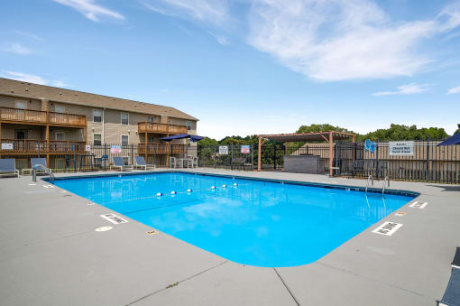 the swimming pool at our apartments