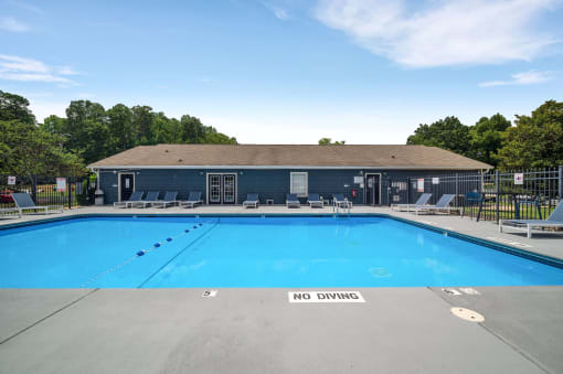 the swimming pool at the clubhouse at our apartments