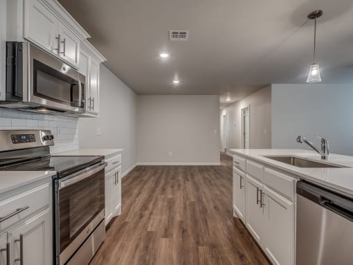 the heights on capitol hill apartments kitchen and living room