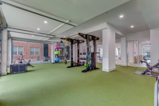 the gym at the preserve at cardinal courts apartments oh